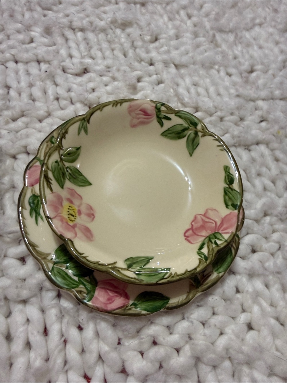 2pc Berry/Desert Bowl & Bread/Butter Plate FRANCISCAN DESERT ROSE USA